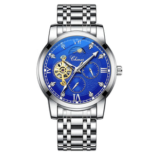 Men's Stainless Steel Round Shaped Waterproof Quartz Wrist Watch