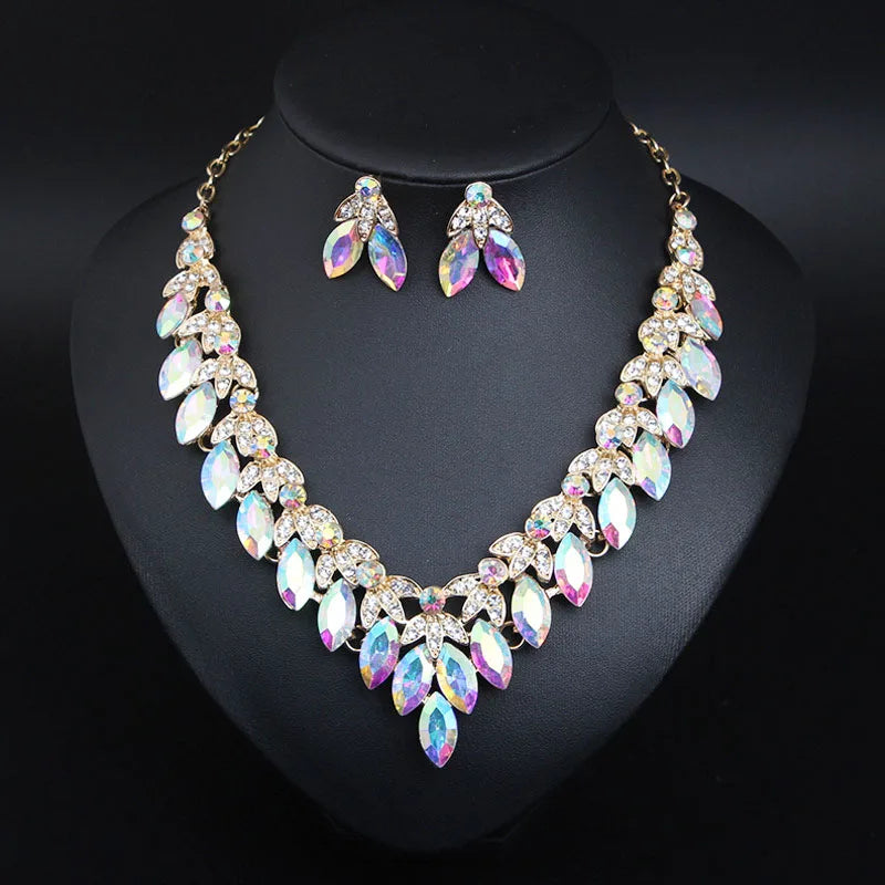 Women's Copper Alloy Crystal Rhinestone Wedding Jewelry Set