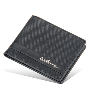 Men's PU Leather Patchwork Pattern Card Holder Trendy Wallets