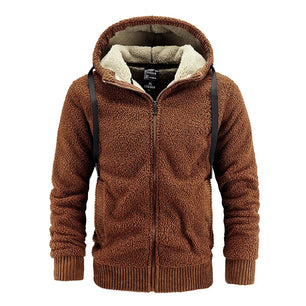 Men's Polyester Long Sleeves Zipper Closure Solid Pattern Jacket