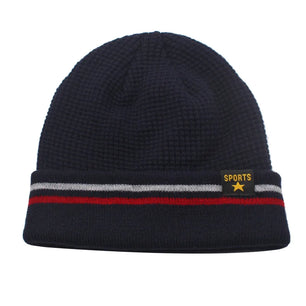 Men's Acrylic Skullies Beanies Striped Pattern Casual Warm Cap