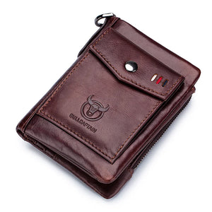 Men's Genuine Leather Card Holder Letter Pattern Trendy Wallets