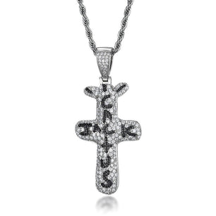 Men's Metal Copper Link Chain Cross Pattern Trendy Necklaces