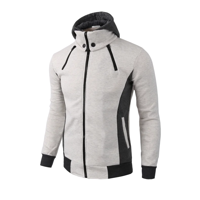 Men's Cotton Full Sleeves Zipper Closure Hooded Casual Sweater