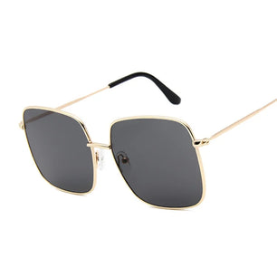 Women's Alloy Frame Acrylic Lens Square Shaped Sunglasses