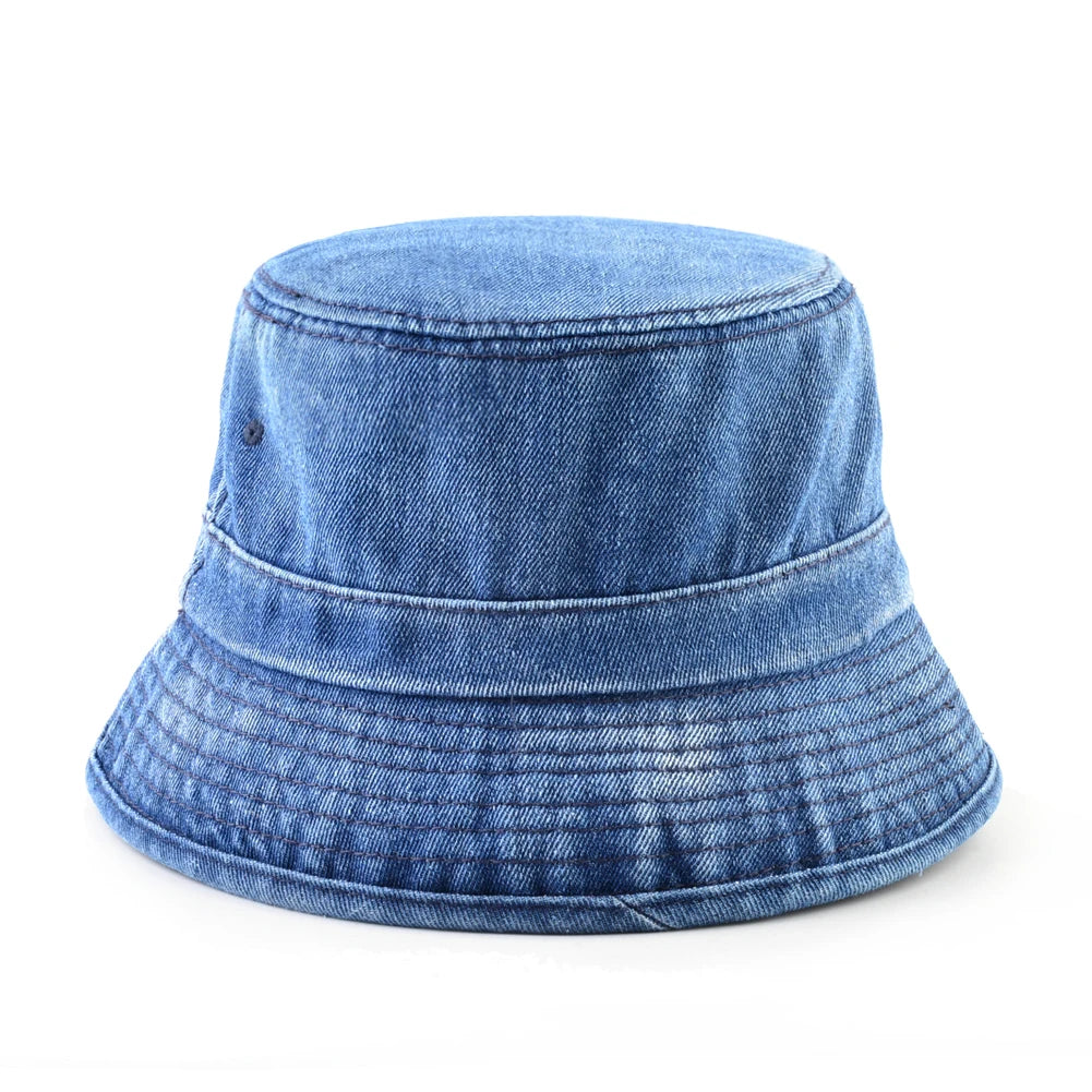 Women's Cotton Solid Pattern Sun Protection Beach Bucket Hat