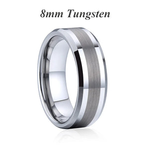 Men's Tungsten Cubic Zirconia Prong Setting Geometric Shape Ring