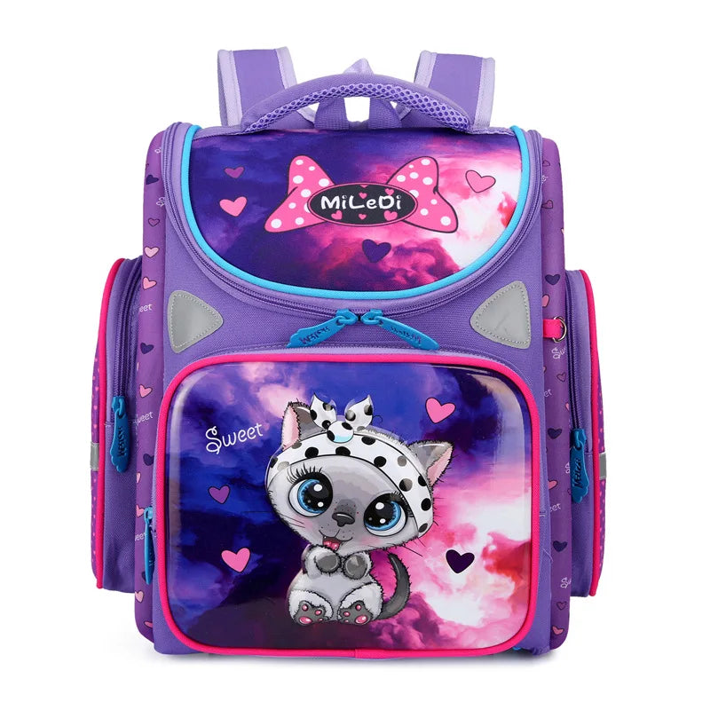 Kid's EVA Zipper Closure Cartoon Pattern Trendy School Backpack