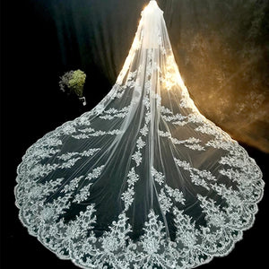 Women's Polyester Applique Edge One-Layer Bridal Wedding Veils