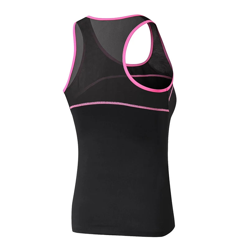 Women's Polyester O-Neck Sleeveless Breathable Yoga Workout Top