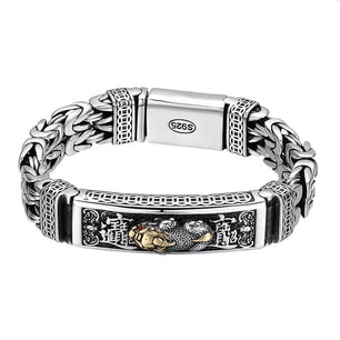 Men's 100% 925 Sterling Silver Animal Pattern Ethnic Bracelet