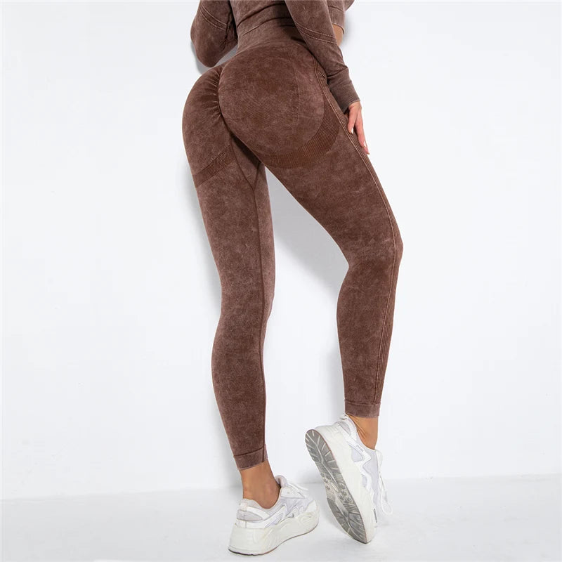 Women's Nylon High Waist Ankle Length Sport Wear Yoga Leggings