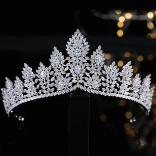 Women's Copper Water Drop Pattern Tiaras Bridal Wedding Crown