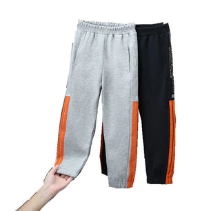 Kid's Polyester Mid Elastic Waist Closure Solid Pattern Trousers