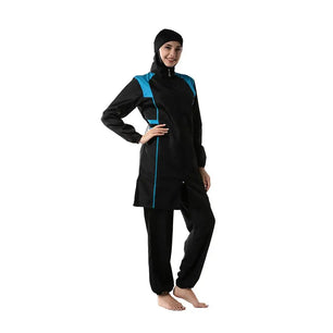 Women's Arabian Polyester Full Sleeves Mixed Colors Swimwear Set