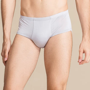 Men's Silk Low Waist Quick-Dry Solid Underwear Boxer Shorts