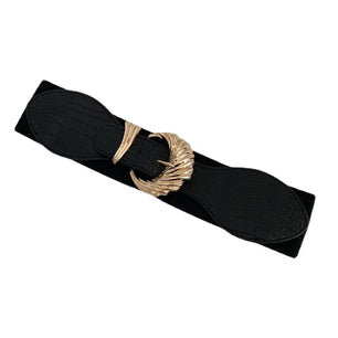 Women's PU Pin Buckle Closure Alligator Pattern Trendy Waist Belts