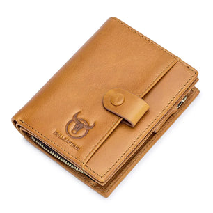 Men's Genuine Leather Card Holder Letter Pattern Trendy Wallets