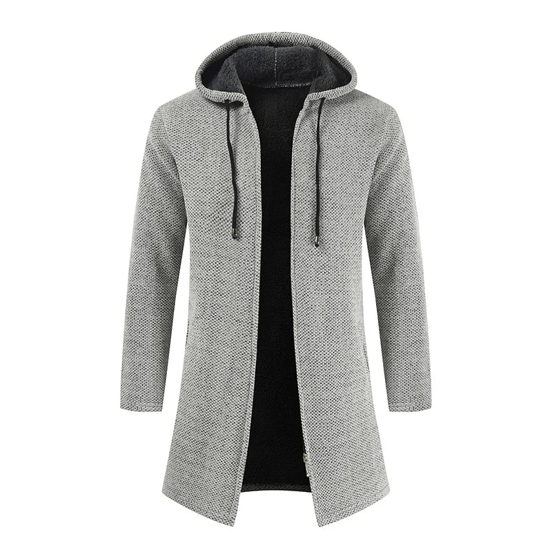 Men's Polyester Full Sleeve Solid Pattern Casual Hooded Jackets