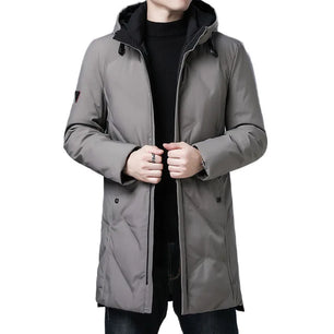 Men's Polyester Full Sleeves Zipper Closure Hooded Casual Jacket