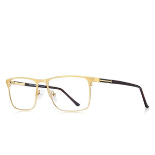 Men's Titanium Alloy Frame Full-Rim Square Shaped Trendy Glasses