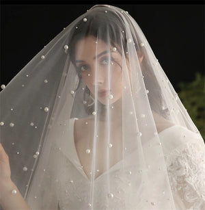 Women's Polyester Cut Edge Two-Layer Trendy Bridal Wedding Veils