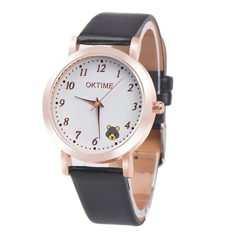 Kid's Alloy Frame Round Shaped Waterproof Trendy Sports Watch