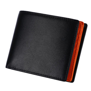 Men's Genuine Leather Solid Pattern Large Capacity Trendy Wallet