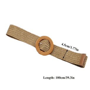 Women's Canvas Adjustable Strap Pin Buckle Closure Solid Belts