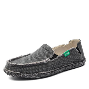 Men's Canvas Breathable Slip On Closure Loafers Casual Flat Shoes