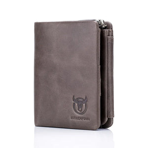 Men's Genuine Leather Card Holder Solid Pattern Trendy Wallets