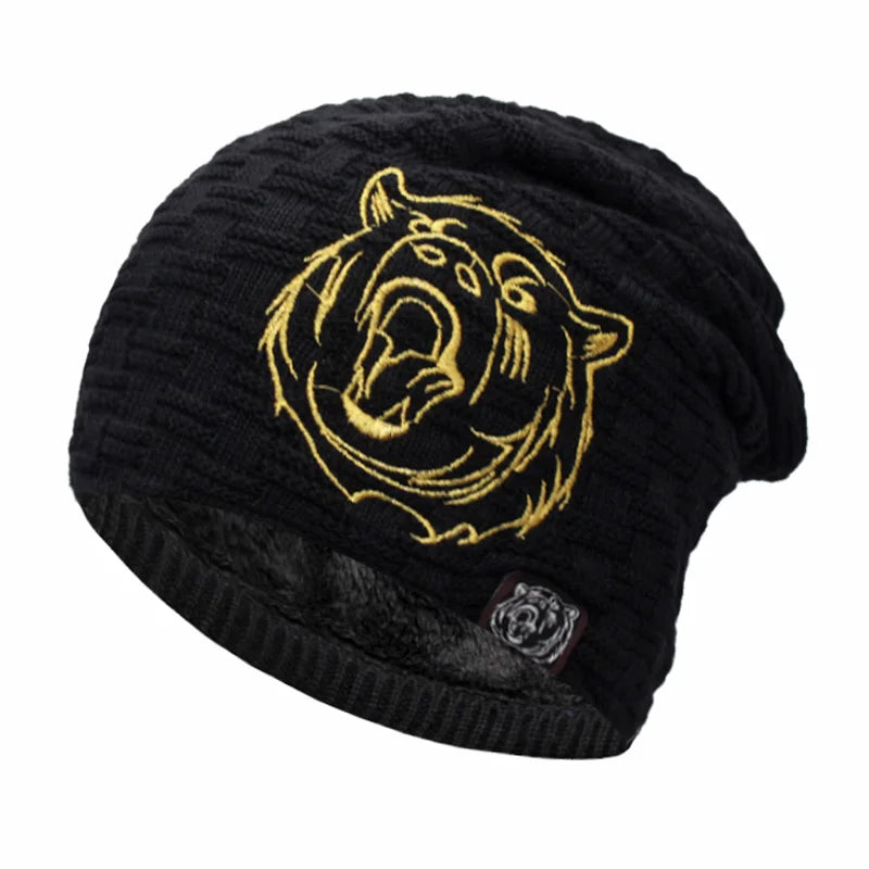 Men's Acrylic Skullies Beanies Printed Pattern Casual Warm Cap