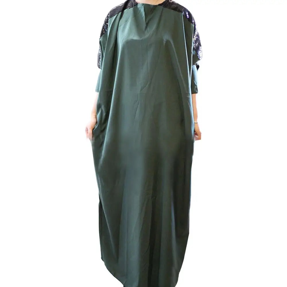 Women's Arabian Polyester Full Sleeve Sequined Pattern Abaya