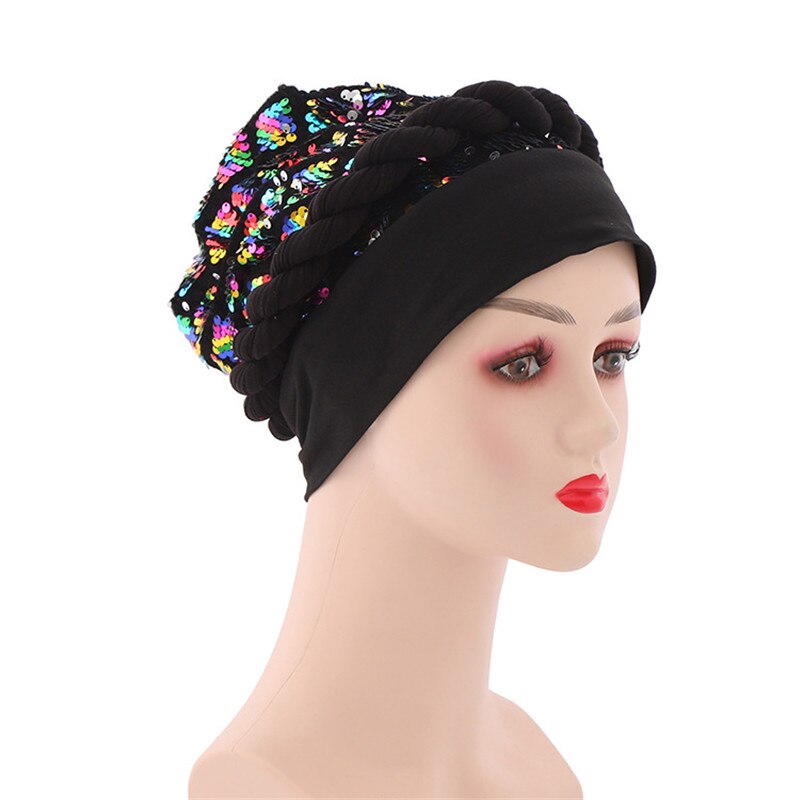 Women's Arabian Polyester Head Wrap Printed Pattern Turban Hijabs