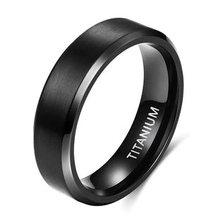 Men's 100% Titanium Geometric Pattern Trendy Wedding Party Ring