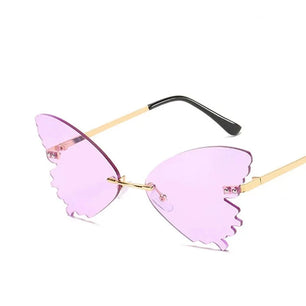 Women's Resin Frame Polaroid Lens Butterfly Shaped Sunglasses