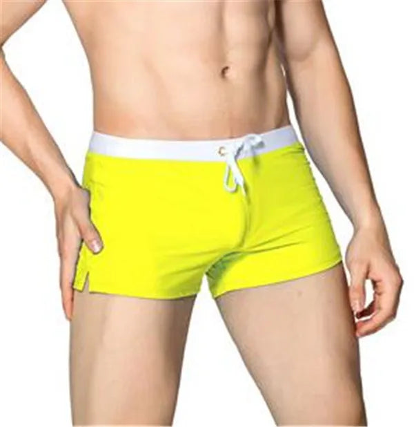 Men's Polyester Drawstring Closure Quick-Dry Swimwear Shorts