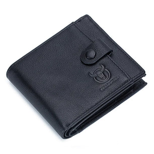 Men's Genuine Leather Card Holder Solid Pattern Trendy Wallets