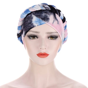 Women's Arabian Polyester Head Wrap Tie n Dye Pattern Hijabs