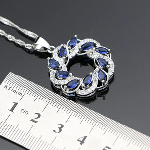 Women's 100% 925 Sterling Silver Zircon Geometric Shape Necklace