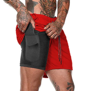 Men's Polyester Drawstring Closure Quick-Dry Swimwear Shorts