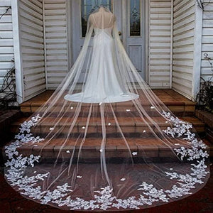 Women's Polyester Applique Edge One-Layer Bridal Wedding Veils