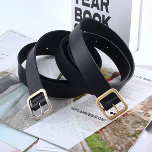 Women's PU Alloy Buckle Closure Square Pattern Trendy Belts