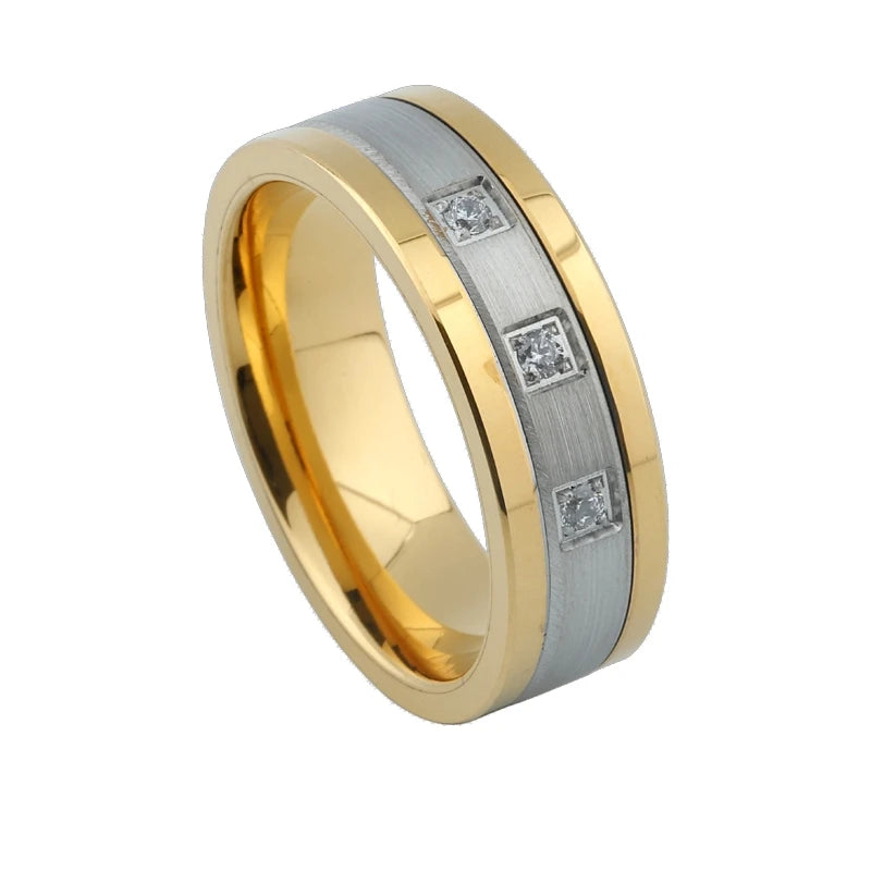 Women's Tungsten Geometric Shaped Elegant Trendy Wedding Ring