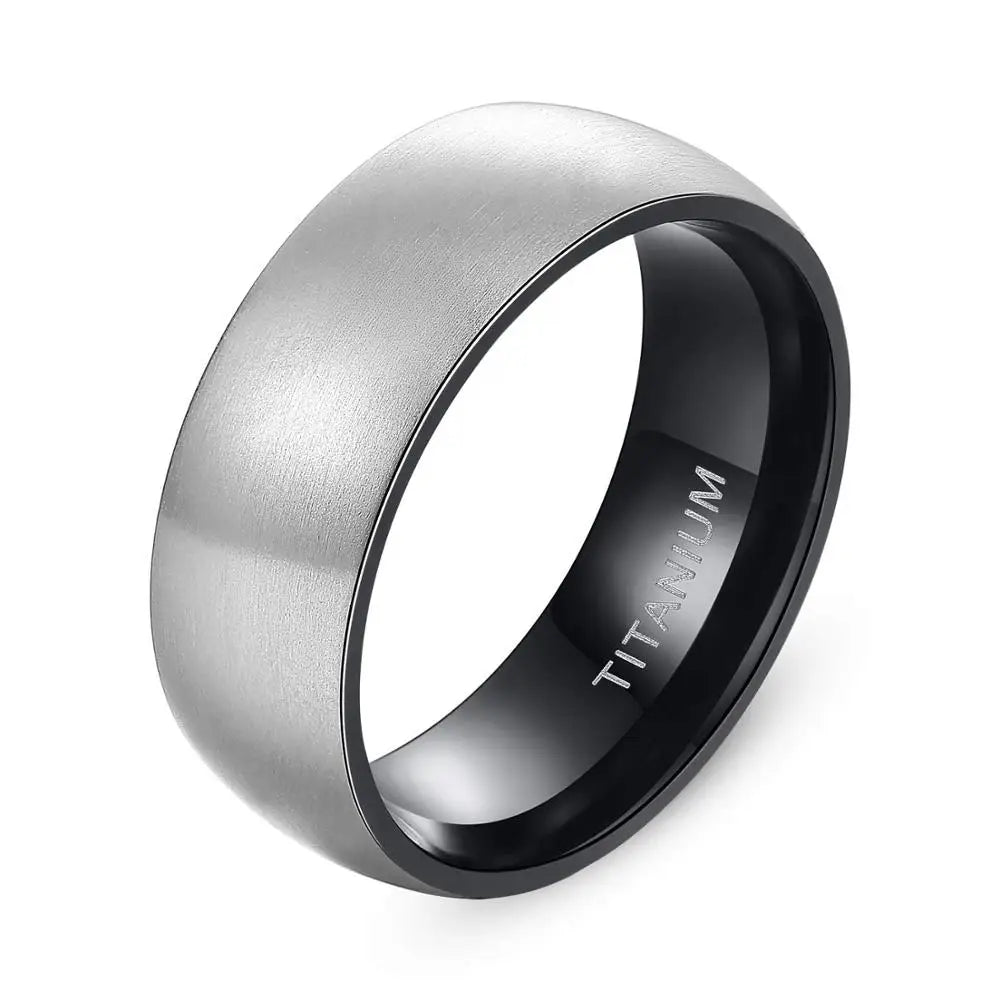 Men's 100% Titanium Geometric Pattern Trendy Wedding Party Ring