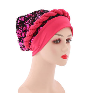 Women's Arabian Polyester Head Wrap Printed Pattern Turban Hijabs