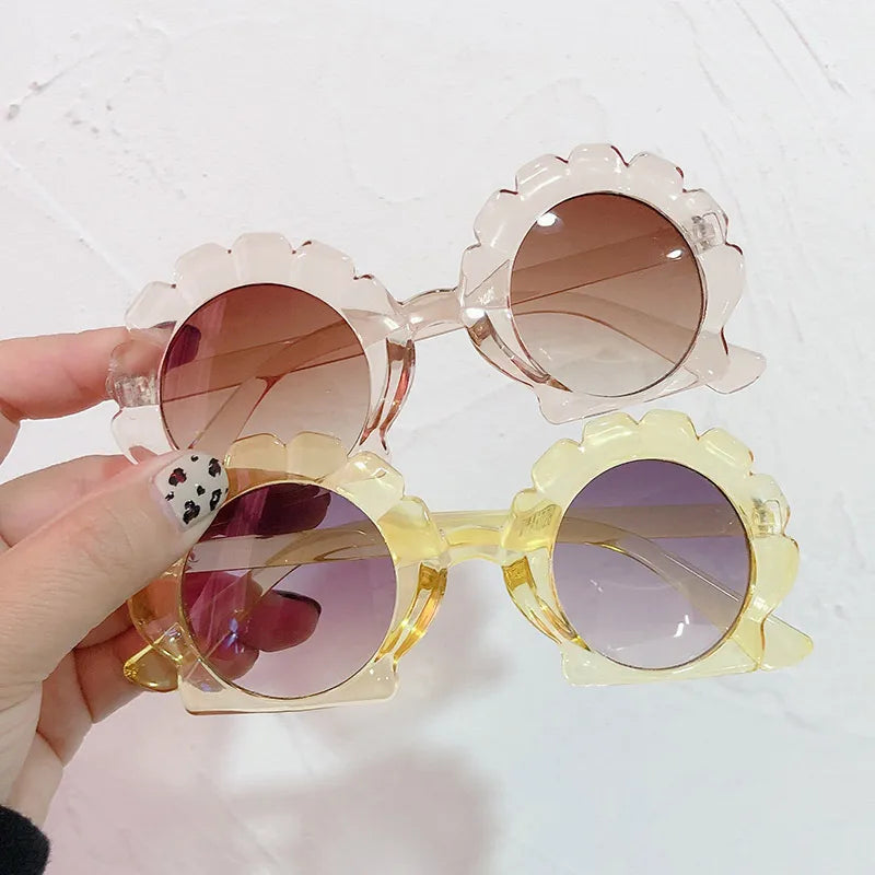 Kid's Plastic Frame Resin Lens UV400 Protection Round Sunglasses