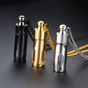 Men's Stainless Steel Metal Link Chain Trendy Pendant Necklace