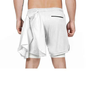 Men's Polyester Drawstring Closure Quick-Dry Swimwear Shorts