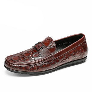 Men's Genuine Leather Round Toe Slip-On Closure Formal Shoes